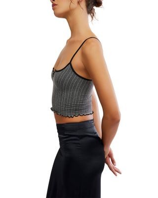 Free People Snap Into It Henley Crop Top
