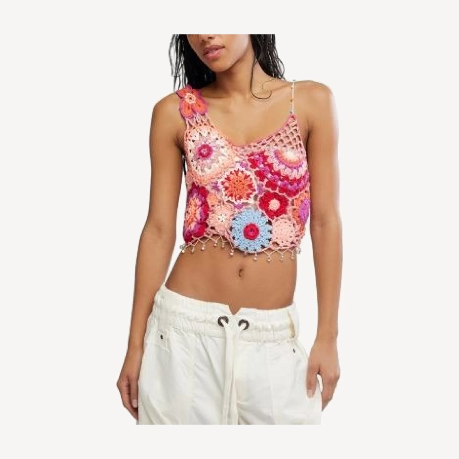 Free People Fiorella Crochet Tank Top