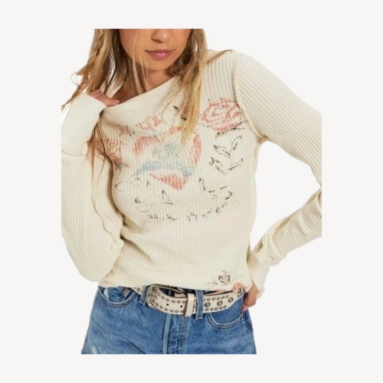 Free People Lucky Locket Cotton Tee