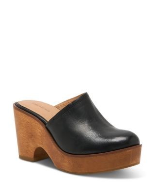 Free People Women's Hudson Wedge Leather Clog Sandals
