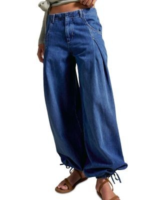 Free People Essential Lotus Wide Leg Jeans in Moonshadow