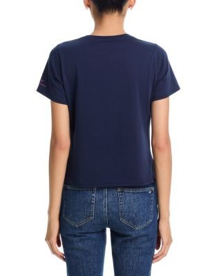 Cinq a Sept Wildflower Embroidery Smiley Shrunken Tee
