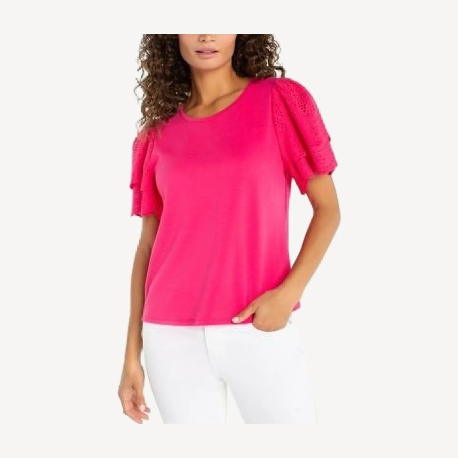 Liverpool Los Angeles Embroidered Sleeve Tee