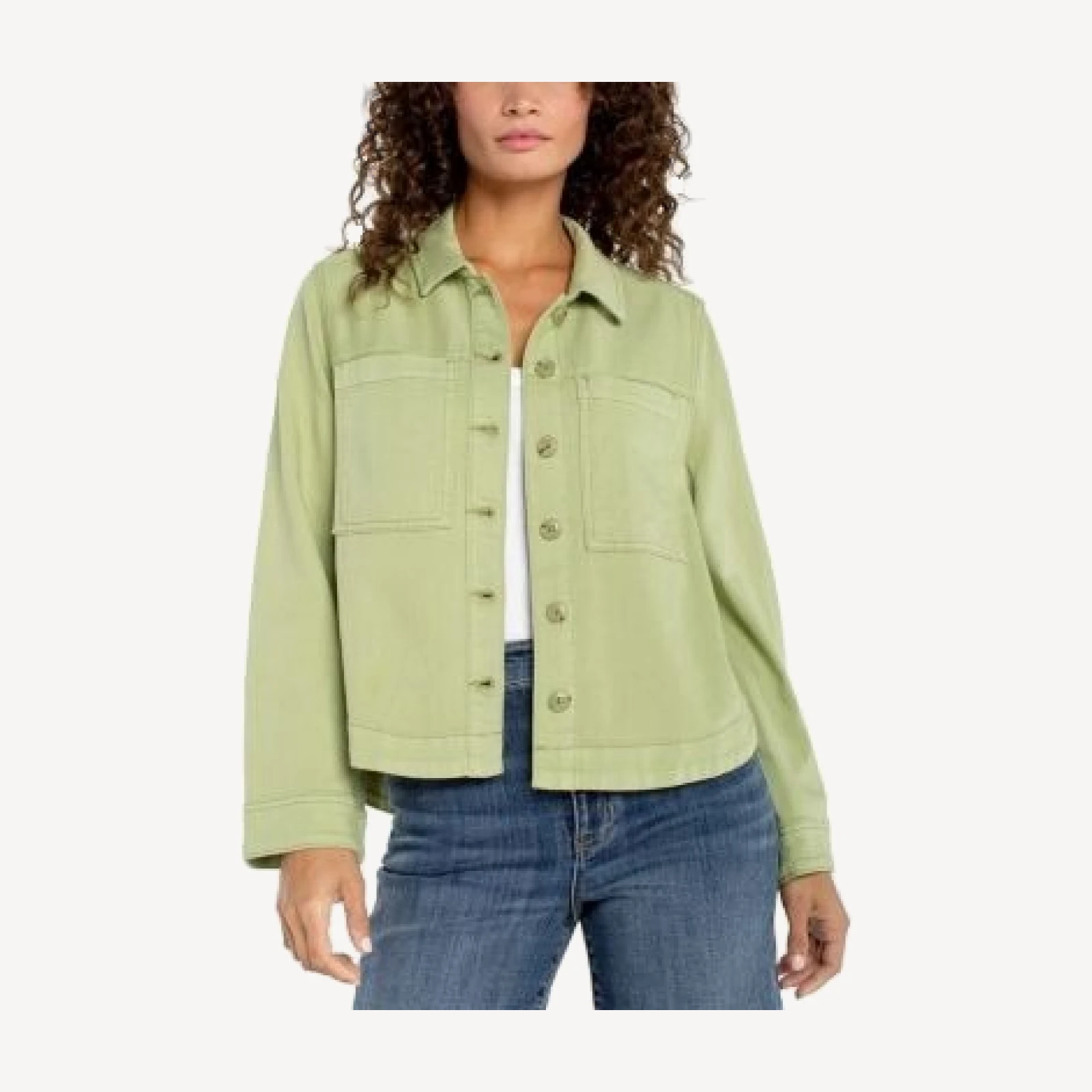 Liverpool Los Angeles High Low Denim Shacket