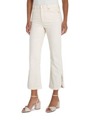 Liverpool Los Angeles Hannah High Rise Crop Flare Leg Jeans with Tulip Hem in Desert Dunes