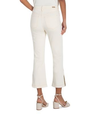 Liverpool Los Angeles Hannah High Rise Crop Flare Leg Jeans with Tulip Hem in Desert Dunes
