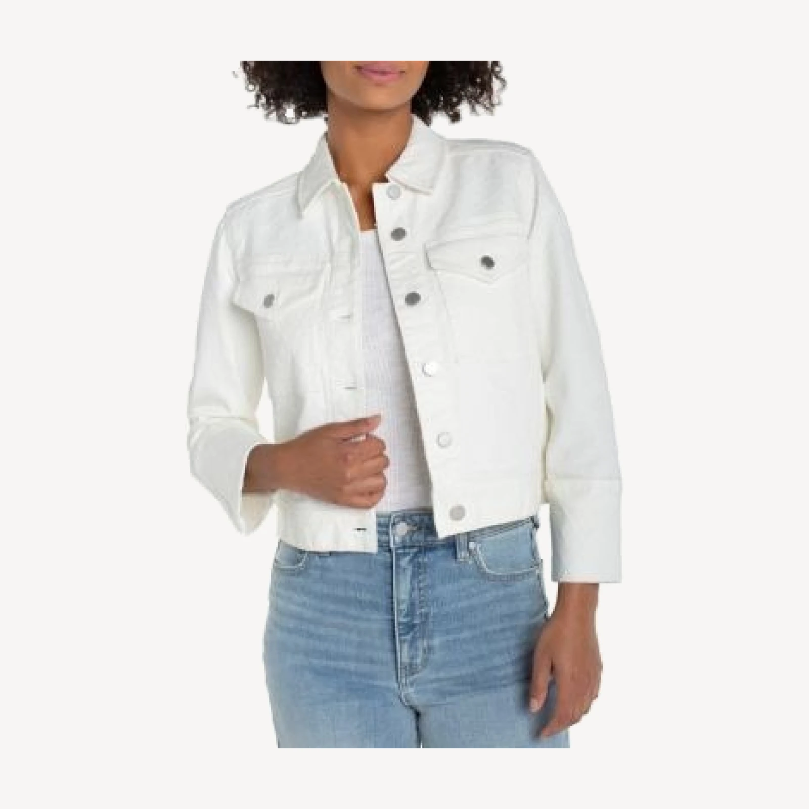 Liverpool Los Angeles Bracelet Length Cuffed Sleeve Cropped Jacket