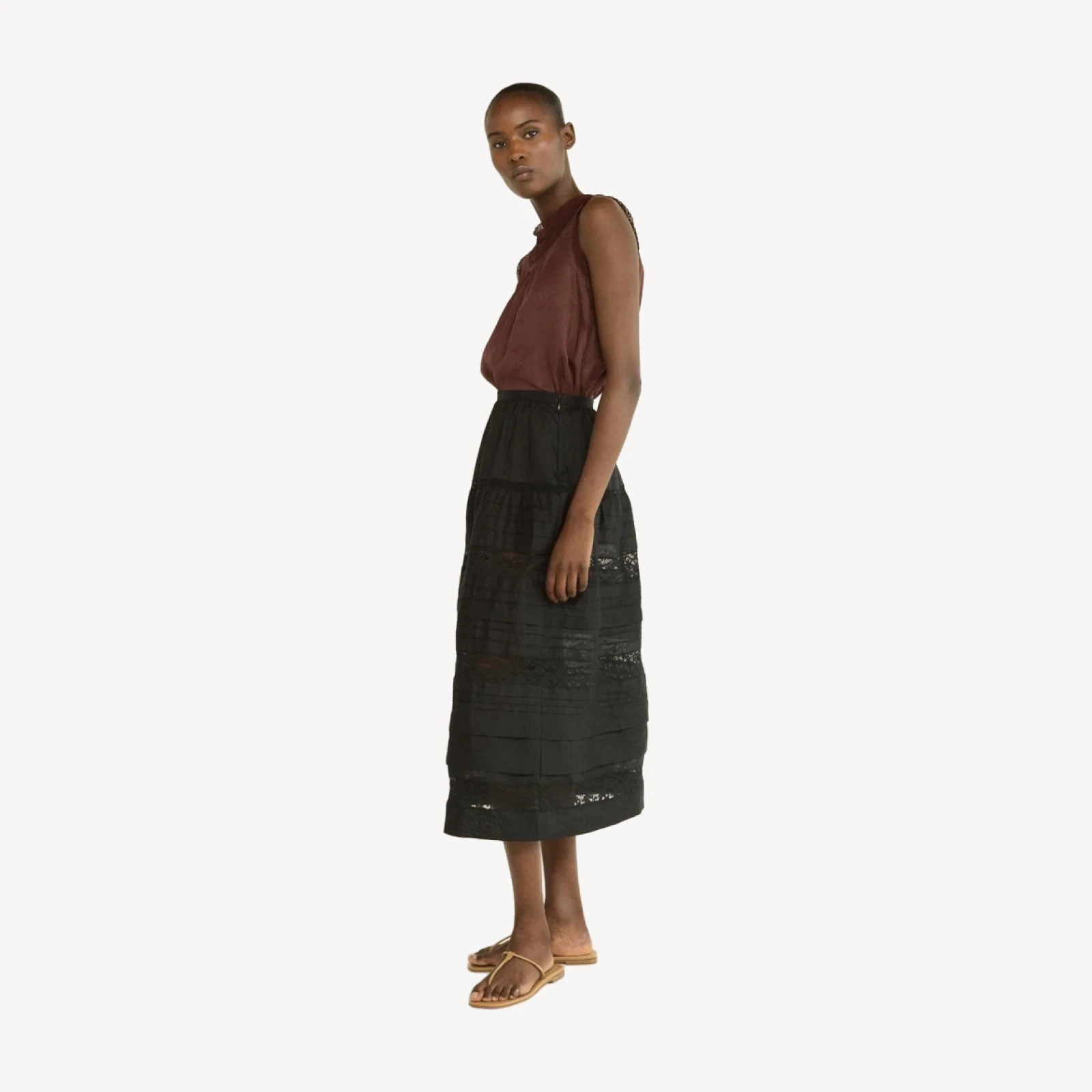 SIDRA SKIRT -- BLACK