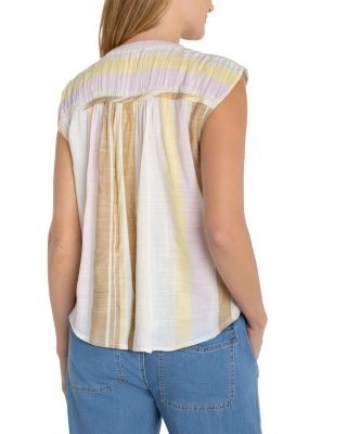 Liverpool Los Angeles Dolman Button Front Woven Blouse