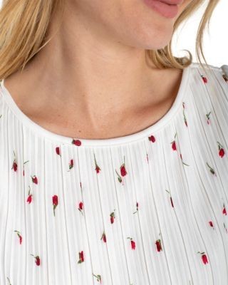 Liverpool Los Angeles Flutter Sleeve Boat Neck Knit Top