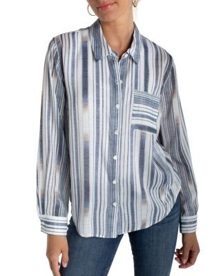 Liverpool Los Angeles Long Sleeve Button Front Woven Shirt
