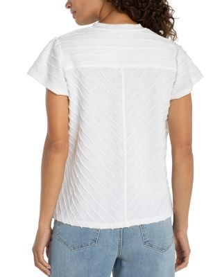 Liverpool Los Angeles Short Sleeve V Neck Knit Top