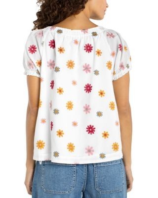Liverpool Los Angeles Printed Tie Neck Top