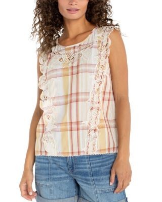 Liverpool Los Angeles Embroidered Dolman Cap Sleeve Top