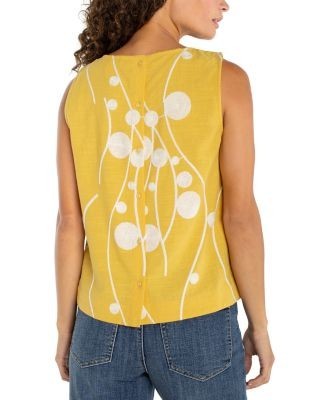 Liverpool Los Angeles Sleeves Button Back Top