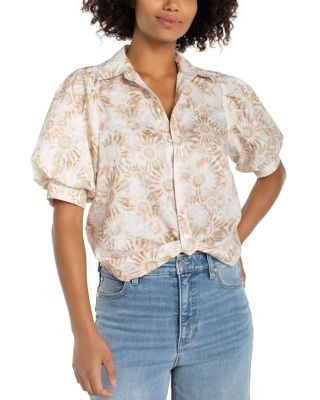 Liverpool Los Angeles Puff Sleeve Blouse