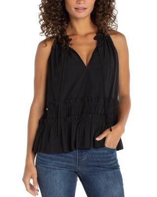Liverpool Los Angeles Sleeveless Ruffle Top