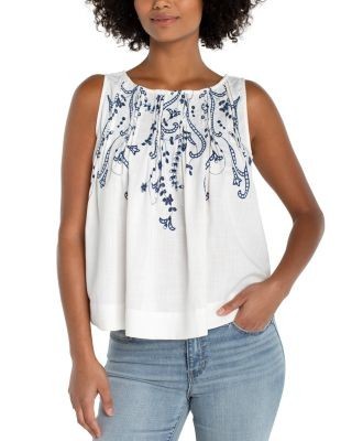 Liverpool Los Angeles Sleeveless Boat Neck Top
