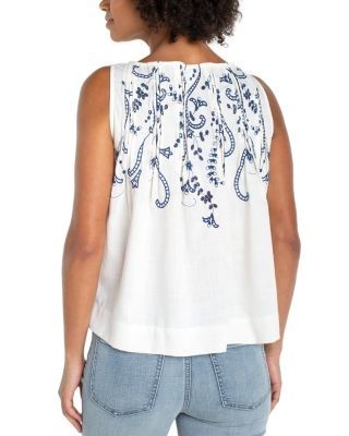 Liverpool Los Angeles Sleeveless Boat Neck Top