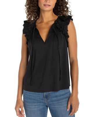 Liverpool Los Angeles Flutter Sleeve Top