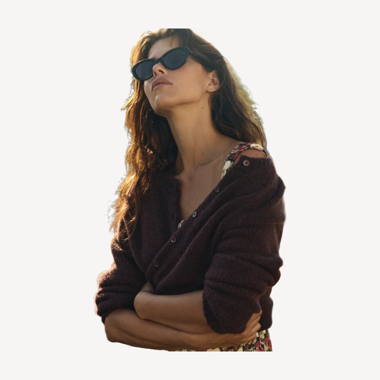 DARCY CARDIGAN -- RED UMBER