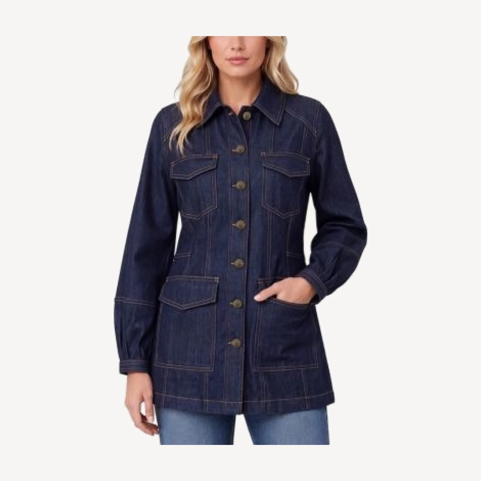 Liverpool Los Angeles Lantern Sleeve Denim Jacket