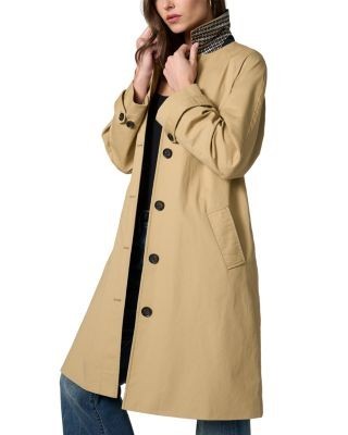Liverpool Los Angeles Pleat Back Raglan Sleeve Cotton Coat