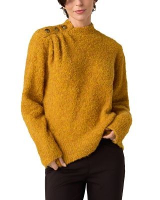 Liverpool Los Angeles Mock Neck Boucle Sweater