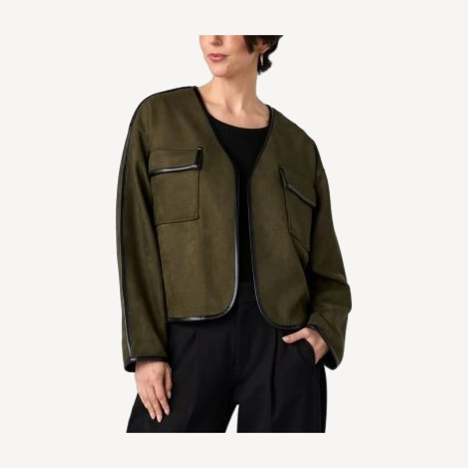 Liverpool Los Angeles Collarless Open Front Jacket