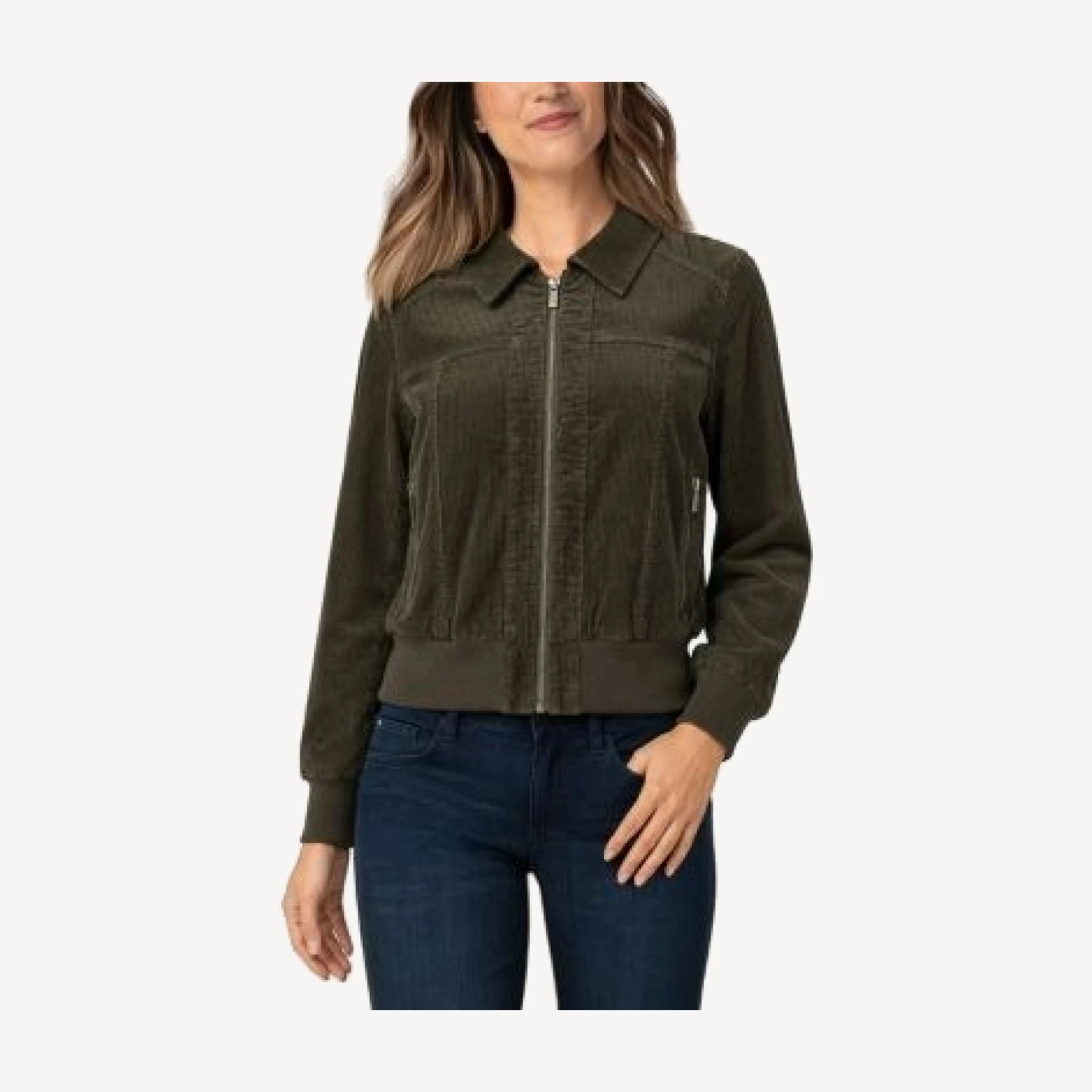 Liverpool Los Angeles Collared Zip Front Bomber Jacket