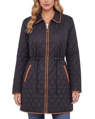 Liverpool Los Angeles Quilted Long Raglan Sleeve Coat