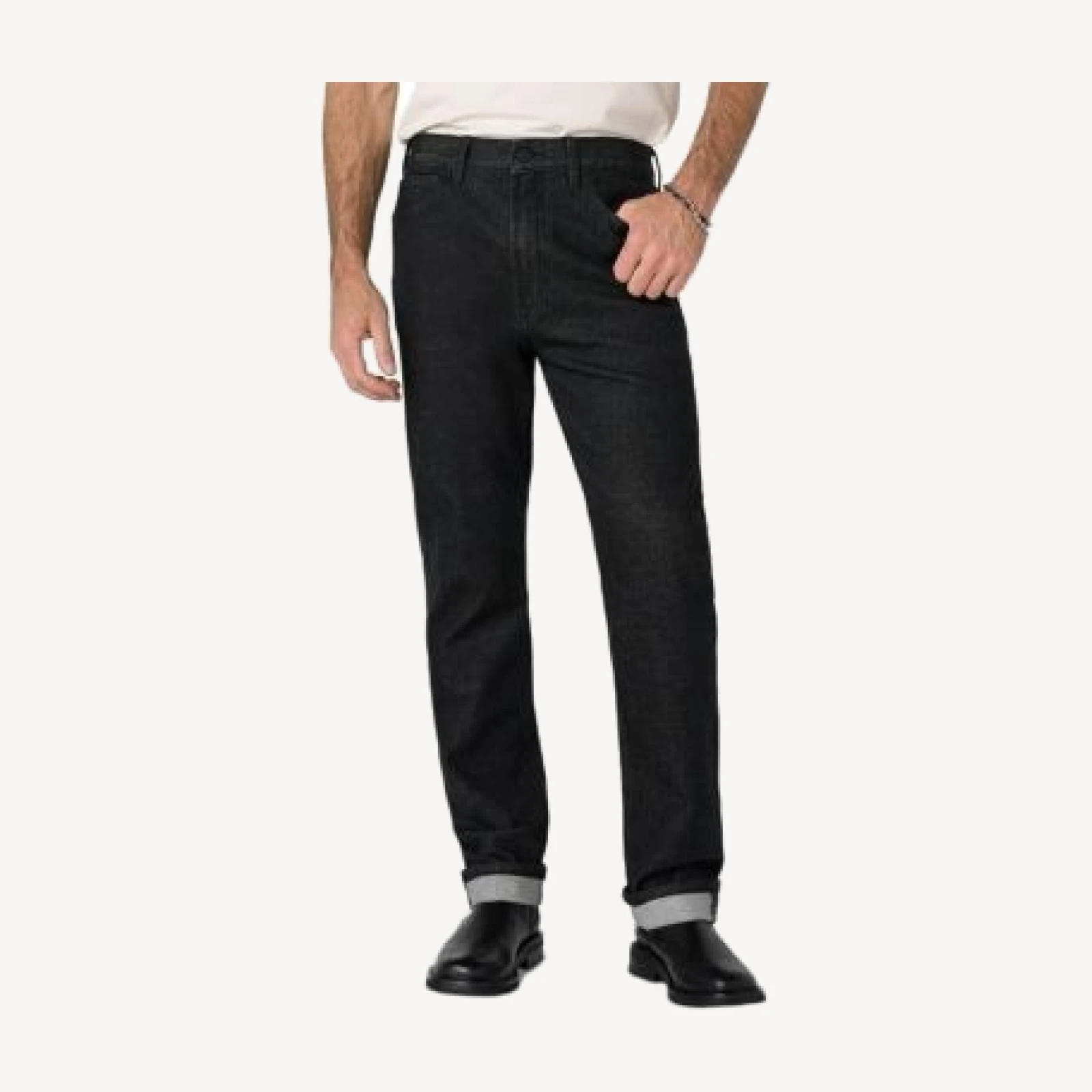 Liverpool Los Angeles Preston Cotton Blend Straight Fit Jeans in Black Rinse