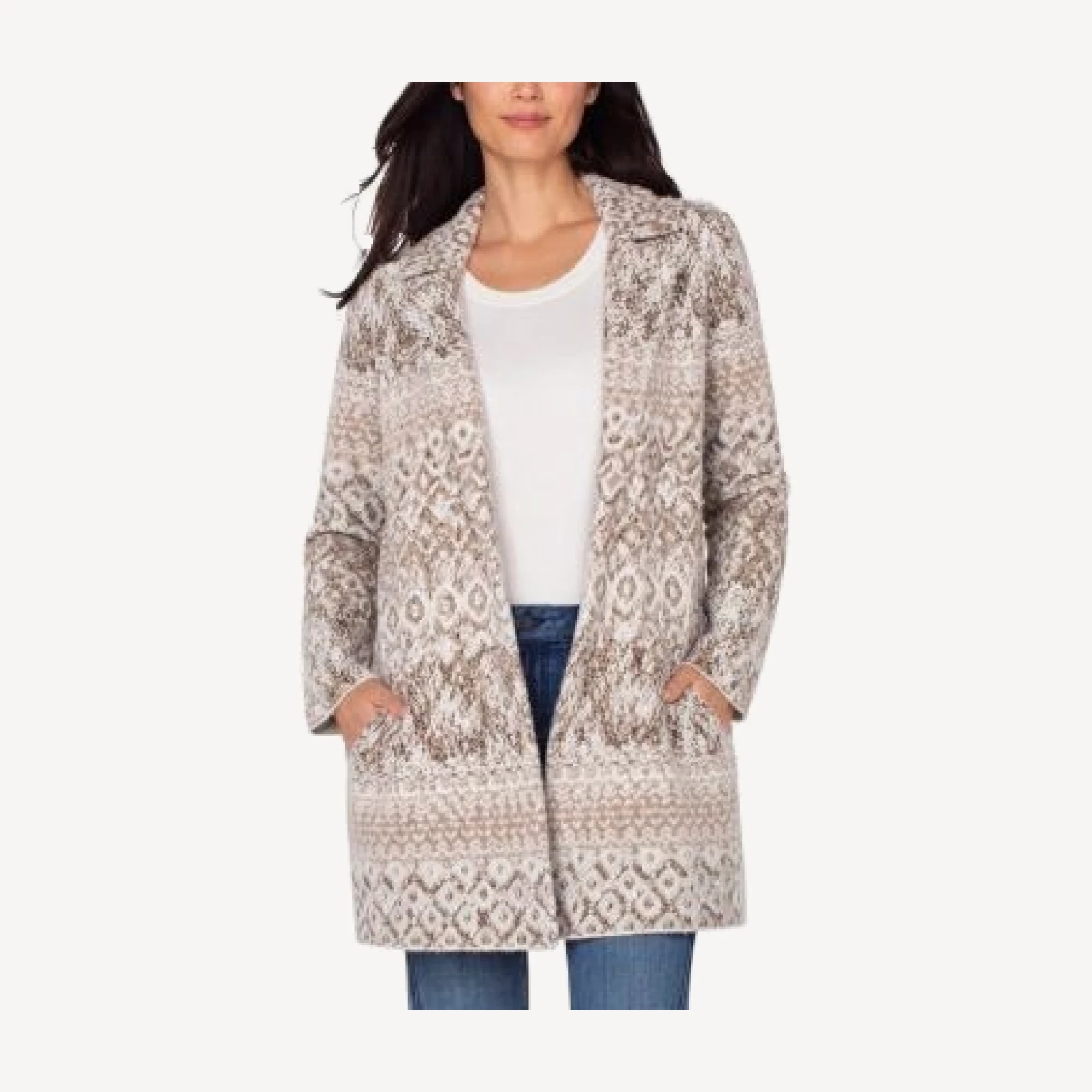 Liverpool Los Angeles Open Front Mixed Print Cardigan