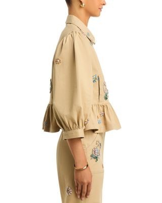 Cinq a Sept Rhinestone Paisley Daphne Jacket