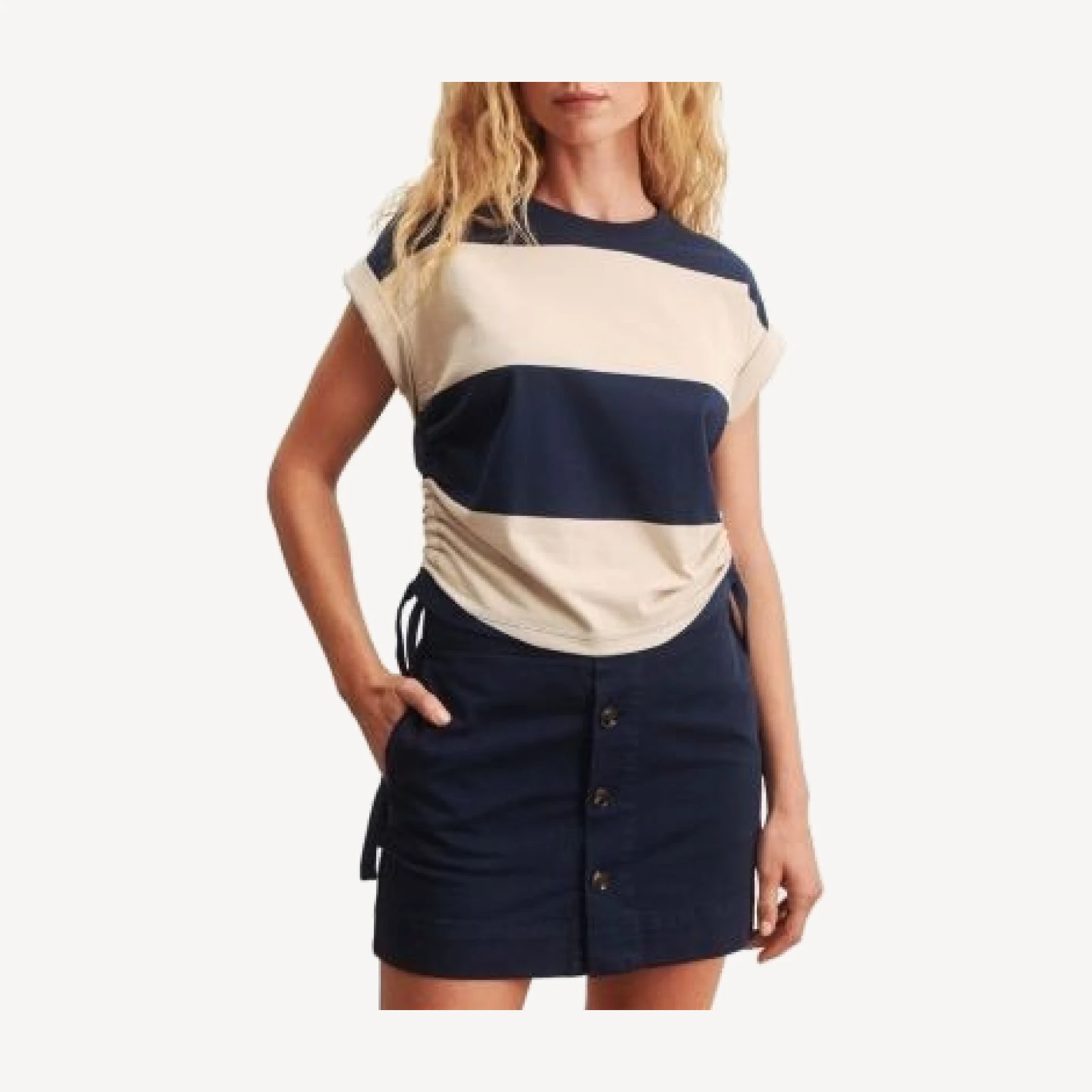 Sanctuary All Day Ruched Rugby Tee