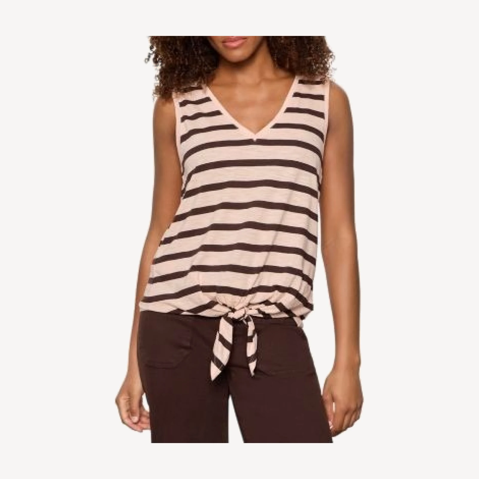 Sanctuary Floral V Neck Tie Front Tank