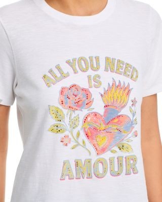 Cinq a Sept Embellished All You Need Graphic Tee