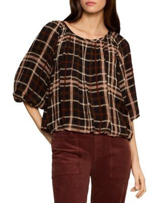 Sanctuary Cloud Nine Plaid Bubble Top