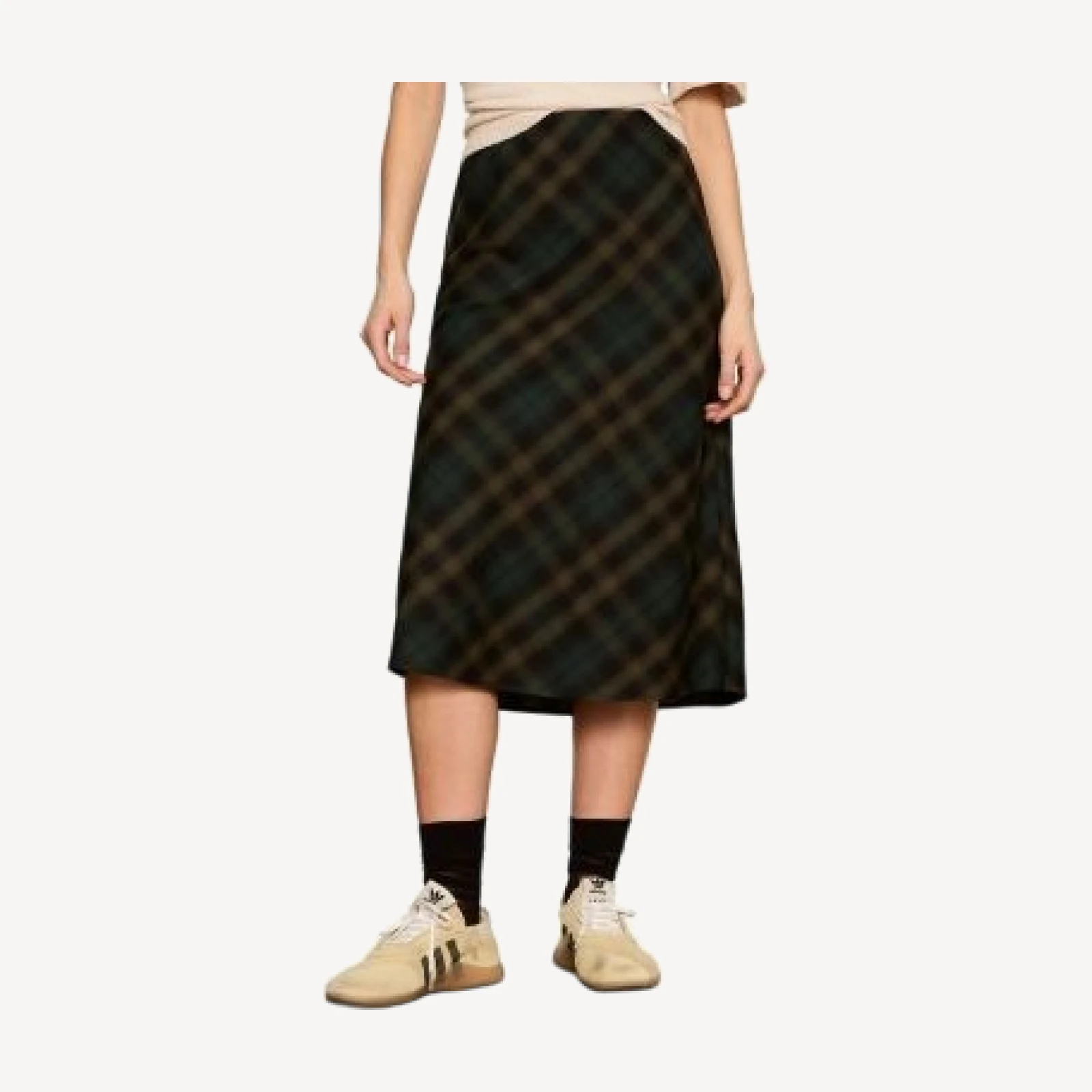 Sanctuary Favorite Plaid Midi Slip Skirt
