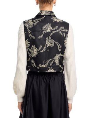 Cinq a Sept Paisley Fan Zip Front Ciara Jacket
