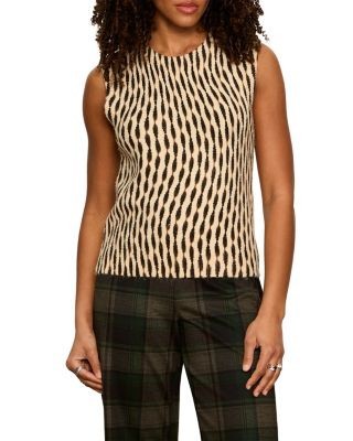 Sanctuary Fuzzy Leopard Sleeveless Sweater