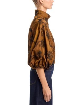 Cinq a Sept Iggy Embroidered Paisley Fan Jacket