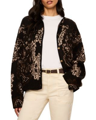 Sanctuary Jacquard Knit Collarless Jacket