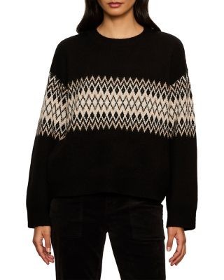 Sanctuary Argyle Crewneck Pullover Sweater