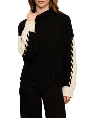 Sanctuary Color Blocked Mock Neck Sweater