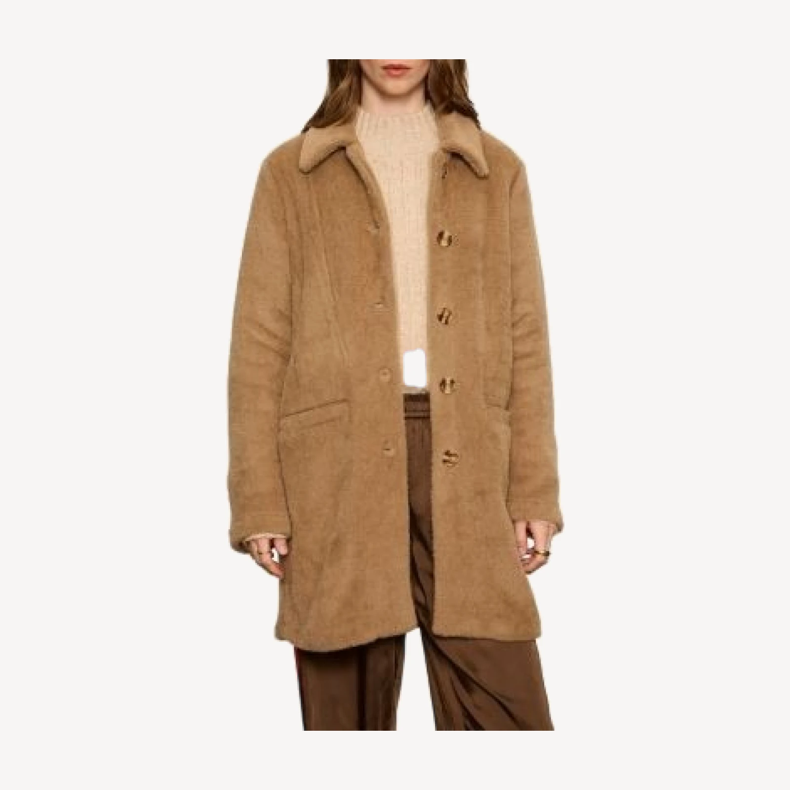 Sanctuary Upside Spread Collar Cozy Button Up Jacket