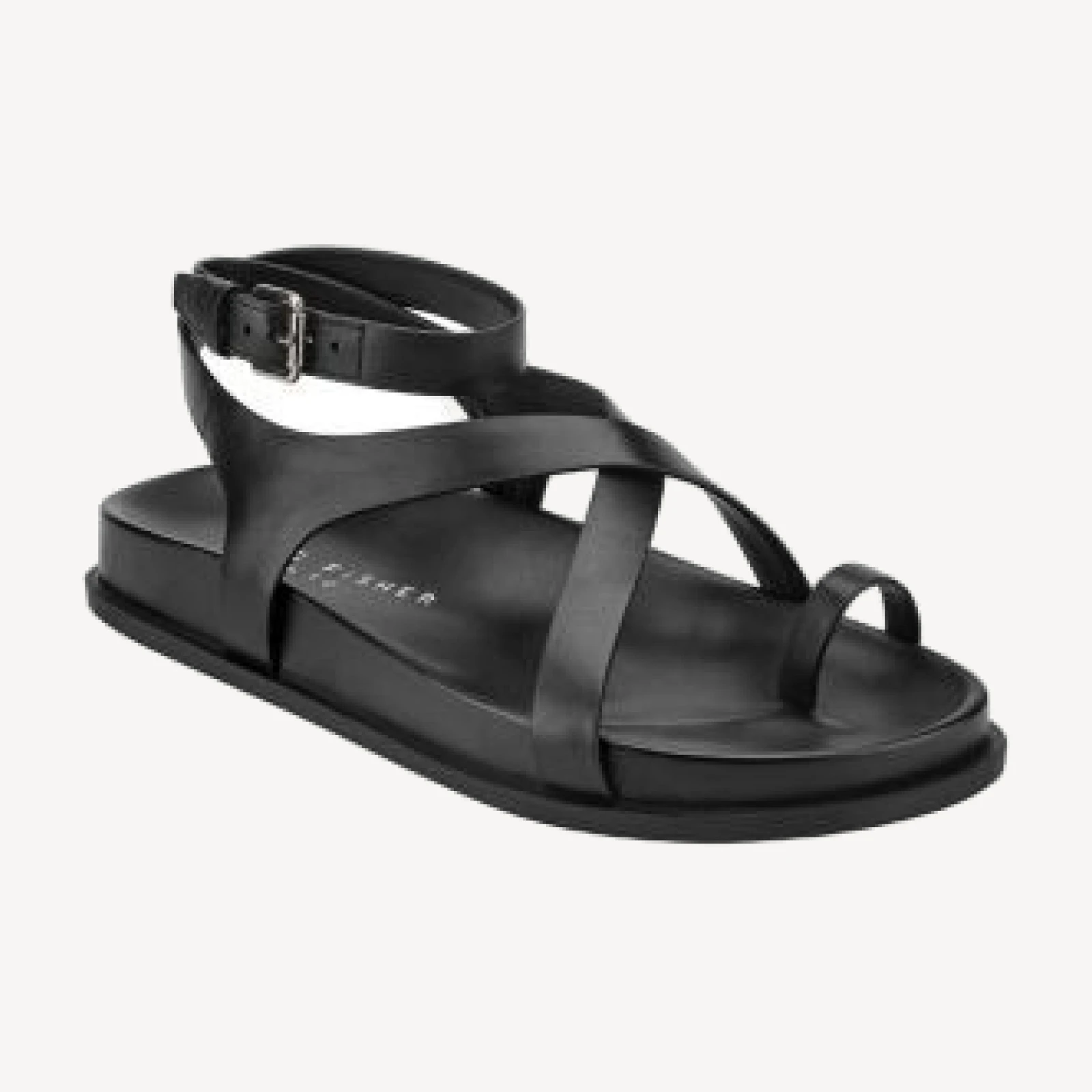 Marc Fisher Ltd. Women's Bevy Leather Casual Strappy Flat Sandals