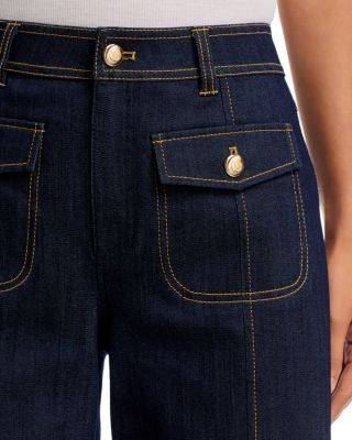 Cinq a Sept Sidoni Mid Rise Wide Leg Jeans in Indigo
