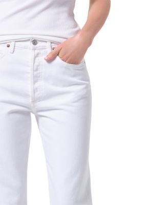 Agolde Lana High Rise Straight Jeans in Marshmallow