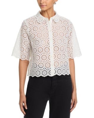 Frame The Petal Eyelet Blouse